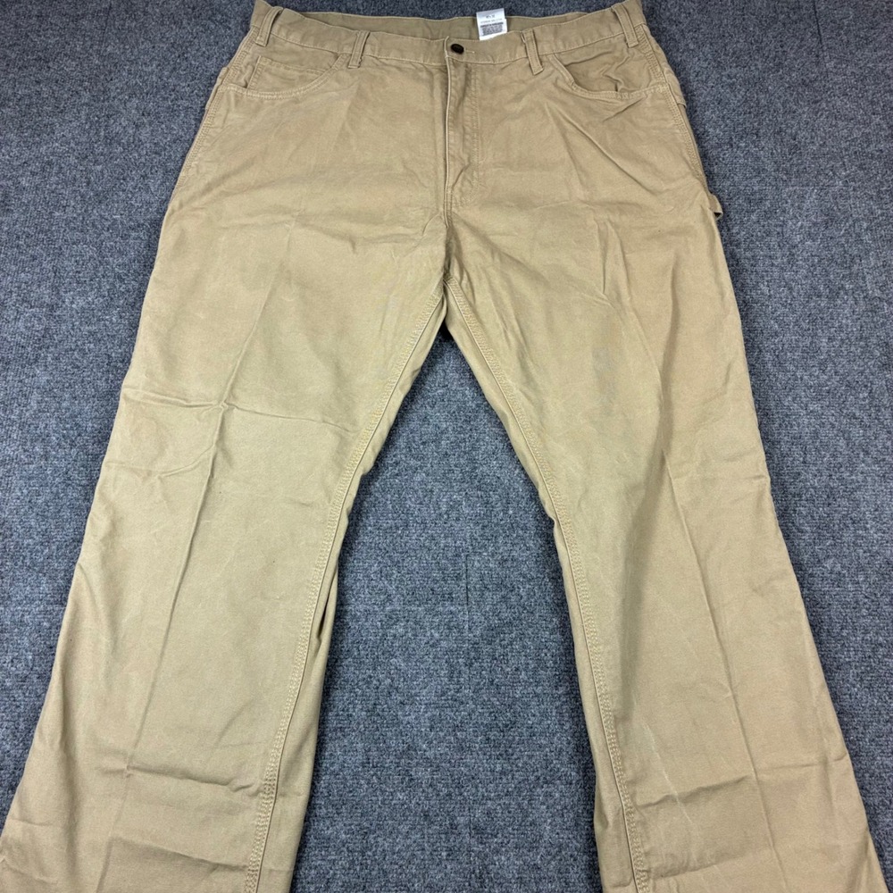 Berne‎ Mens 40x36 Khaki Cotton Canvas Utility Work Pants Hammer Loop P967TKH